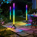 RGB LED Corner Floor Lamp，DIY Floor Lamp with Music Sync, Dynamic Modes,  Remote Control,Standingl Corner Changing Ambience Light, for Living Bedroom Room Gaming Room